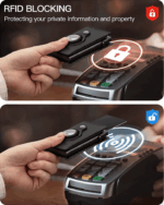 For Airtag Wallet Case Genuine Leather Credit Card Holder Magnetic Air Tag Cover - Image 11