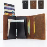 For Airtag Wallet Case Genuine Leather Credit Card Holder Magnetic Air Tag Cover - Image 16