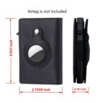 For Airtag Wallet Case Genuine Leather Credit Card Holder Magnetic Air Tag Cover - Image 18
