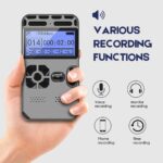64GB Rechargeable LCD Digital Audio Sound Voice Recorder Dictaphone MP3 Player - Image 4