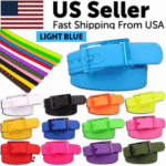 Adjustable Cut to Fit Rubber Plastic Jelly Silicone Casual Belt With Buckle USA - Image 27