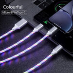 3 in 1 LED Fast Charging Cable Adapter For iPhone Micro USB Type C Charger Cord - Image 13
