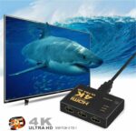 4K HDMI 2.0 Cable Splitter Switcher Box Hub IR Remote Control 3X1 Power 3 to 1 - Image 8