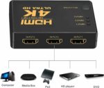 4K HDMI 2.0 Cable Splitter Switcher Box Hub IR Remote Control 3X1 Power 3 to 1 - Image 11