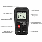 Digital LCD Wood Moisture Meter Detector Tester Wood Firewood Paper Cardboard - Image 3