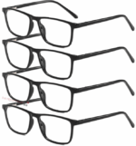 Reading Glasses Mens Womens Unisex Readers Eyeglasses 4 Pack Glasses New Square - Image 10