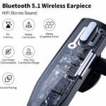 Trucker Wireless Headset Bluetooth 5.1 Earpiece Dual Mic Earbud Noise Cancelling - Image 4