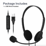USB Headset Headphone With Microphone Noise Cancelling For PC Computer Call Chat - Image 3