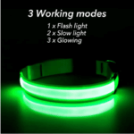 LED Adjustable Dog Collar Blinking Flashing Light Up Glow Pets Safety Waterproof - Image 12