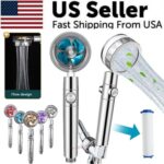 High Pressure Shower Head Adjustable 360�� Rotation Turbine Water Saving Shower - Image 3