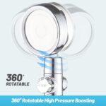 High Pressure Shower Head Adjustable 360�� Rotation Turbine Water Saving Shower - Image 5