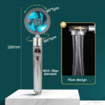 High Pressure Shower Head Adjustable 360�� Rotation Turbine Water Saving Shower - Image 19