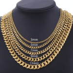 Stainless Steel Gold Silver Chain Cuban Curb Womens Mens Necklace 3/5/7/9/11mm - Image 48