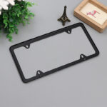 2x High Quality Stainless Steel Metal License Plate Frame Tag Cover Black New US - Image 5