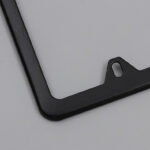 2x High Quality Stainless Steel Metal License Plate Frame Tag Cover Black New US - Image 6