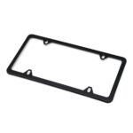 2x High Quality Stainless Steel Metal License Plate Frame Tag Cover Black New US - Image 8