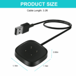Wireless Charger For Fitbit Sense Versa 3 4 Watch USB Fast Charging Dock Cable - Image 4