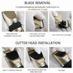 Professional Hair Clippers Trimmer Mens Barber Hair Cutting Kit Machine Cordless - Image 8