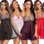 Women's Sexy Lingerie Babydoll Sleepwear Underwear Lace Dress G-String Nightwear - Image 12