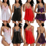 Women's Sexy Lingerie Babydoll Sleepwear Underwear Lace Dress G-String Nightwear - Image 13