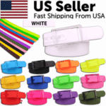 Adjustable Cut to Fit Rubber Plastic Jelly Silicone Casual Belt With Buckle USA - Image 2