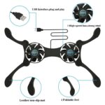 Dual USB Cooling Fan Pad Foldable Slim Fans Cooler Stand For Laptop PC Notebook - Image 2