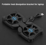 Dual USB Cooling Fan Pad Foldable Slim Fans Cooler Stand For Laptop PC Notebook - Image 17