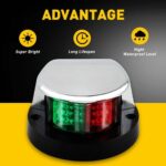 Waterproof Boat Navigation Light LED Bow Marine Front Pontoon Lamp Red Green 12V - Image 19