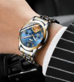 Men's Watch Relojes De Hombre Stainless Steel Quartz Classic Waterproof FNGEEN - Image 4