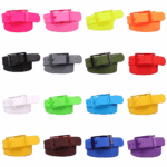 Adjustable Cut to Fit Rubber Plastic Jelly Silicone Casual Belt With Buckle USA - Image 14