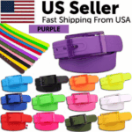 Adjustable Cut to Fit Rubber Plastic Jelly Silicone Casual Belt With Buckle USA - Image 18