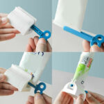 6x Toothpaste Squeezer Bathroom Tube Easy Stand Dispenser Rolling Holder Seat - Image 3