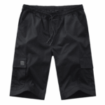 Men Casual Chino Cargo Shorts Elastic Waist Drawstring 6 Pockets Summer Trousers - Image 48