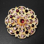 24pc Vintage Brooch Lot Mixed Alloy Rhinestone Crystal Pins Wedding Bouquet DIY - Image 3
