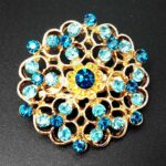 24pc Vintage Brooch Lot Mixed Alloy Rhinestone Crystal Pins Wedding Bouquet DIY - Image 5