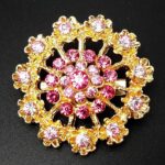 24pc Vintage Brooch Lot Mixed Alloy Rhinestone Crystal Pins Wedding Bouquet DIY - Image 7