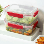 5 Pack Stackable Food Storage Containers Airtight & Leakproof Set Snap Lock Lids - Image 6