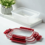 5 Pack Stackable Food Storage Containers Airtight & Leakproof Set Snap Lock Lids - Image 7