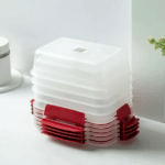 5 Pack Stackable Food Storage Containers Airtight & Leakproof Set Snap Lock Lids - Image 8
