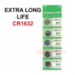 5 PACK FRESH LONG LIFE CR1632 ECR1632 1632 3V Lithium Coin Battery Expire 2031 - Image 7