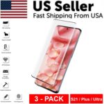 3 PACK - For Samsung Galaxy S21 PLUS ULTRA Tempered Glass Screen Protector Clear - Image 5