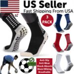 3 Pair Sport Socks Anti Slip W/ Grip Soccer Men Football Basketball Sock Premium - Image 4