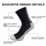 3 Pair Sport Socks Anti Slip W/ Grip Soccer Men Football Basketball Sock Premium - Image 14