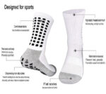3 Pair Sport Socks Anti Slip W/ Grip Soccer Men Football Basketball Sock Premium - Image 15