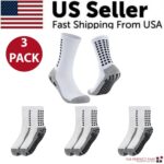 3 Pair Sport Socks Anti Slip W/ Grip Soccer Men Football Basketball Sock Premium - Image 17