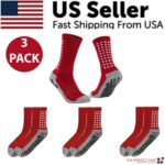 3 Pair Sport Socks Anti Slip W/ Grip Soccer Men Football Basketball Sock Premium - Image 18