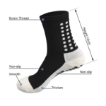 3 Pair Sport Socks Anti Slip W/ Grip Soccer Men Football Basketball Sock Premium - Image 9