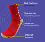 3 Pair Sport Socks Anti Slip W/ Grip Soccer Men Football Basketball Sock Premium - Image 8