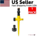 360�� Rotation Auto Irrigation System Garden Lawn Sprinkler Patio Save Water USA