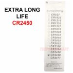 5 PACK Super Fresh Long CR2450 ECR 2450 3v LITHIUM Coin Cell Battery Exp. 2029 - Image 2